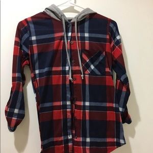 hoodie plaid